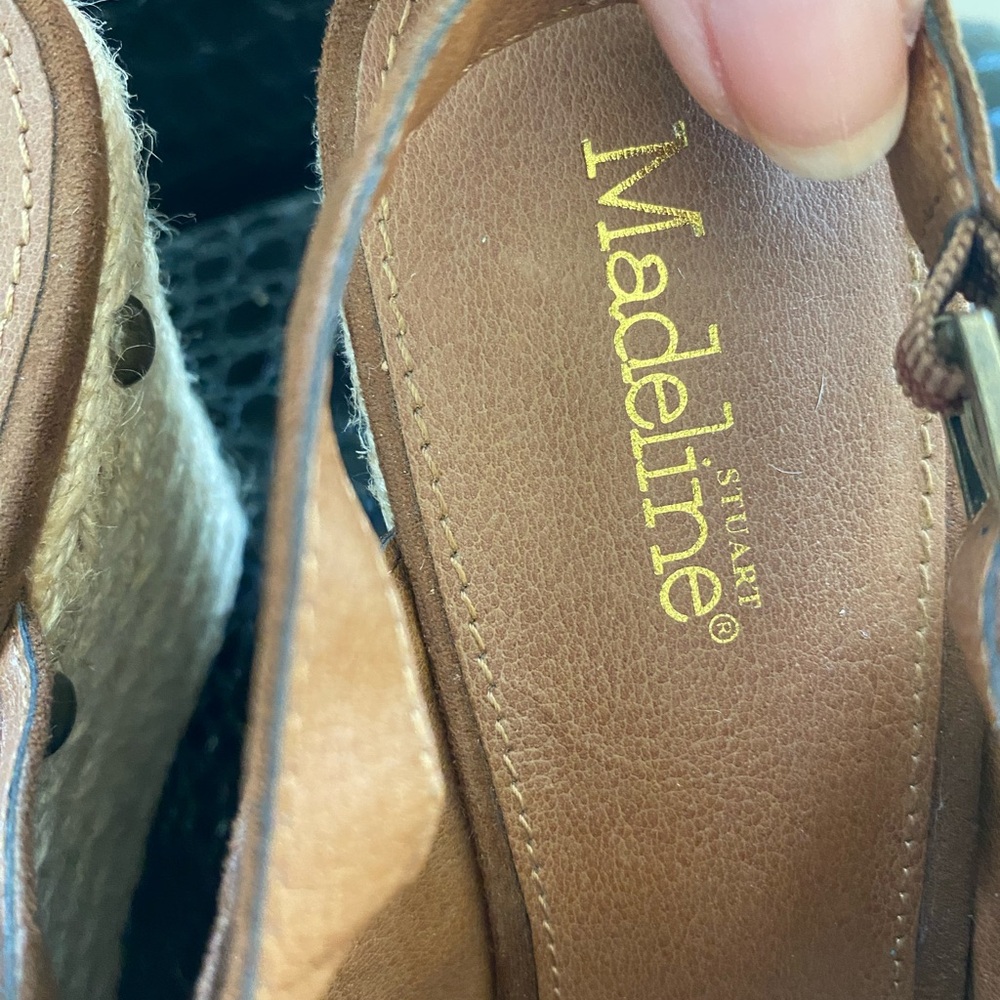 EUC Madeline Stuart espadrille wedge heel sandals - Picture 3 of 16